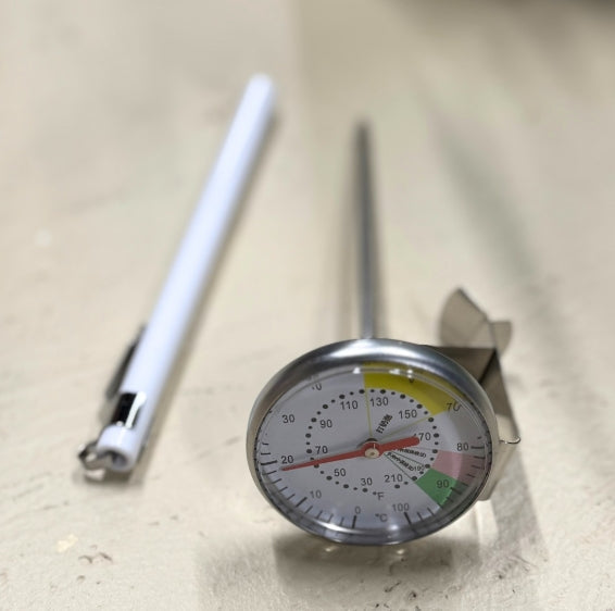 Stainless Steel Coffee Thermometer with Clip and Wand Cover